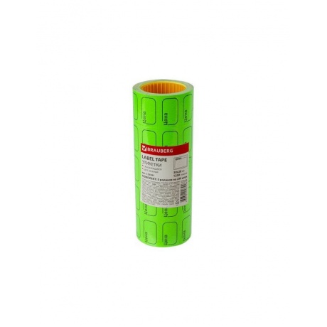 Этикет-лента Цена, 30х20 мм, зеленая, комплект 5 рулонов по 250 шт., BRAUBERG, 123591 - фото 2