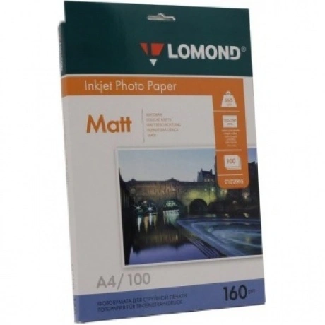 Бумага Lomond 0102005 A4/160г/м2/100л./белый матовое для струйно...