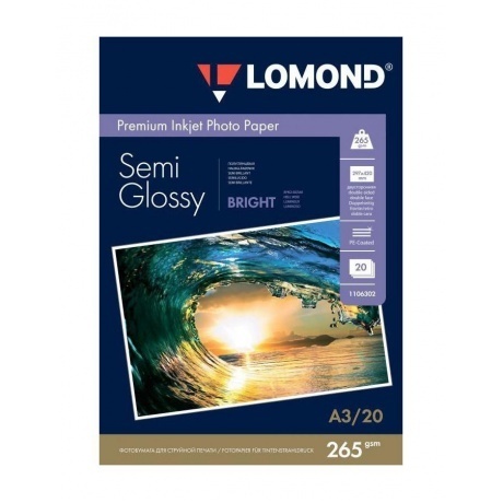 

Бумага Lomond 1106302 A3/265г/м2/20л./белый полуглянцевое/полуглянцевое для струйной печати