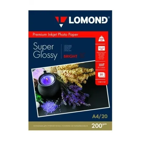 Бумага Lomond 1101112 A4/200г/м2/20л./белый высокоглянцевое для ...