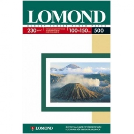 Бумага Lomond 0102082 10x15/230г/м2/500л./белый глянцевое для струйной печати