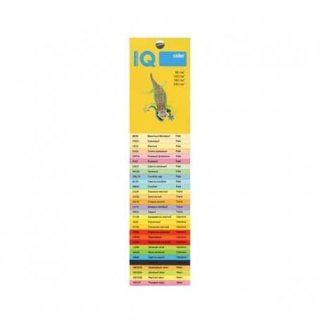 Бумага IQ color, А4, 80 г/м2, 500 л., неон, желтая, NEOGB - фото 3