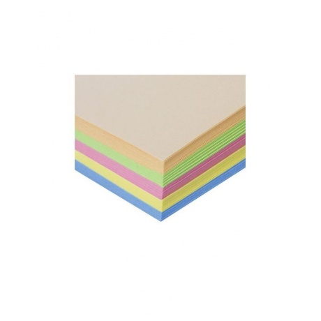 Бумага цветная STAFF color, А4, 80 г/м2, 100 л., микс (5 цв. х 20 л.), пастель, для офиса и дома, 110889 - фото 3