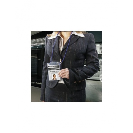 Бейдж-карман вертикальный БОЛЬШОЙ (120х90 мм) без держателя, BRAUBERG, 235696, (24 шт.) - фото 4