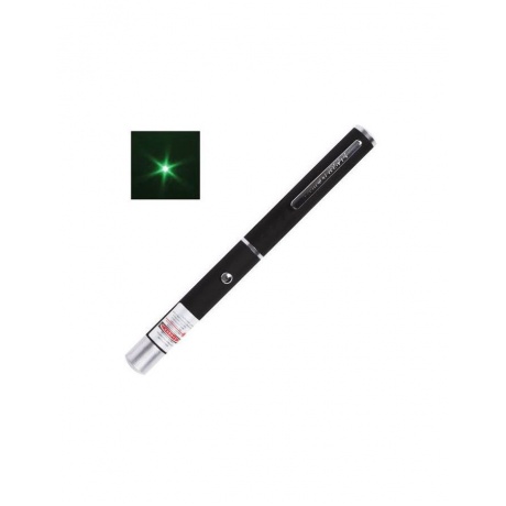 Указка лазерная, радиус 1000 м, зеленый луч, черный корпус, клип, футляр, TP-GP-17 - фото 1