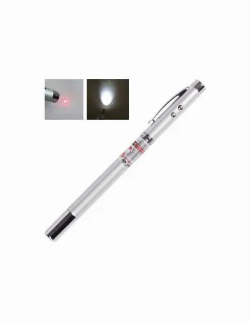 Указка лазерная, радиус 200 м, красный луч, LED-фонарь, указка, ...