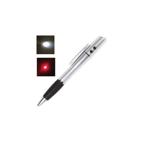 Указка лазерная, радиус 200 м, LED-фонарь, шариковая ручка, линия 0,5 мм, LH612 - фото 1