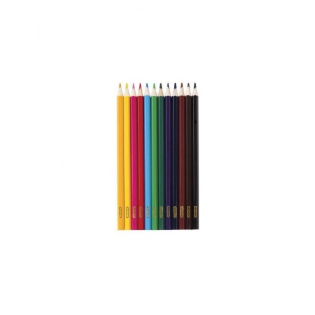 Карандаши цветные ПИФАГОР, 12 цветов, классические, заточенные, картонная упаковка, 180296, (12 шт.) - фото 2