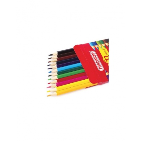 Карандаши цветные ПИФАГОР, 12 цветов, классические, заточенные, картонная упаковка, 180296, (12 шт.) - фото 4
