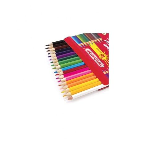 Карандаши цветные ПИФАГОР, 18 цветов, классические, заточенные, картонная упаковка, 180297 - фото 4