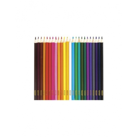 Карандаши цветные ПИФАГОР, 24 цвета, классические, заточенные, картонная упаковка, 180298 - фото 2