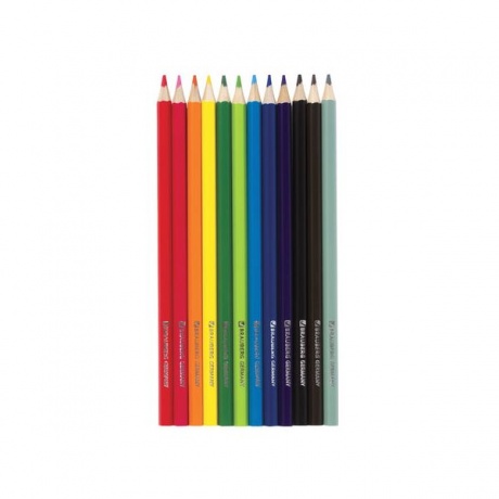 Карандаши цветные BRAUBERG InstaRacing, 12 цветов, заточенные, картонная упаковка с отделкой выборочным лаком, 180533, (6 шт.) - фото 2