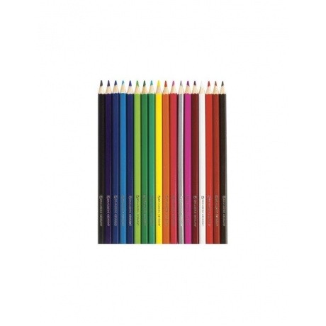 Карандаши цветные BRAUBERG Star Patrol, 18 цветов, заточенные, картонная упаковка, 180547 - фото 2