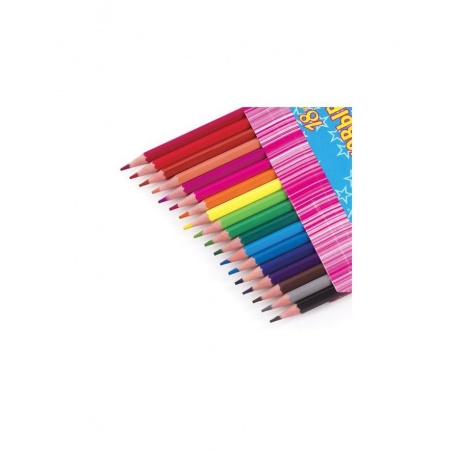 Карандаши цветные BRAUBERG Pretty Girls, 18 цветов, пластиковые, заточенные, картонная упаковка, 180580 - фото 4