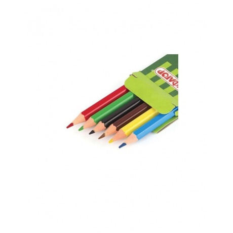 Карандаши цветные ПИФАГОР ЖИРАФ, 6 цветов, пластиковые, классические заточенные, 181249, (24 шт.) - фото 4