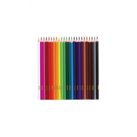 Карандаши цветные ПИФАГОР ЖИРАФ, 24 цвета, пластиковые, классические заточенные, 181252 - фото 2