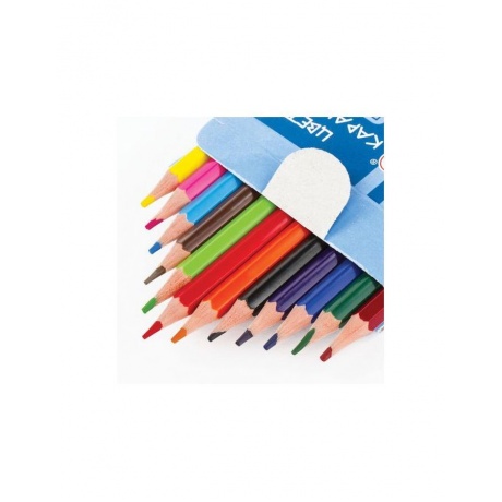 Карандаши цветные ПИФАГОР БИГФУТ, 12 цветов, пластиковые, классические заточенные, 181342, (12 шт.) - фото 4