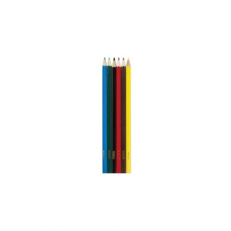 Карандаши цветные ПИФАГОР ЭНИКИ-БЕНИКИ, 6 цветов, классические заточенные, 181345, (16 шт.) - фото 2