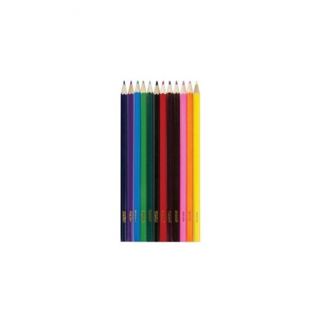 Карандаши цветные ПИФАГОР БАБОЧКИ, 12 цветов, классические заточенные, 181351, (8 шт.) - фото 2