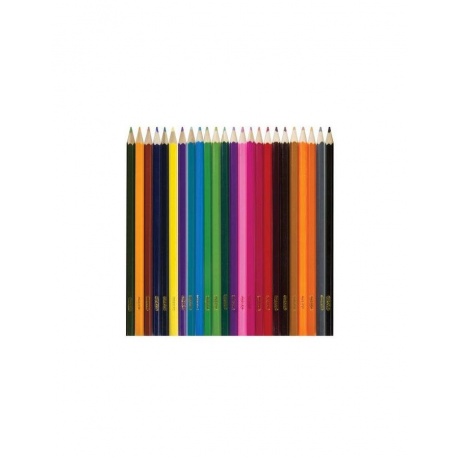 Карандаши цветные ПИФАГОР БАБОЧКИ, 24 цвета, классические заточенные, 181353 - фото 2