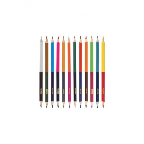 Карандаши двухцветные ПИФАГОР СОЧНЫЕ ФРУКТЫ, 12 штук, 24 цвета, заточенные, европодвес, 181361 - фото 2