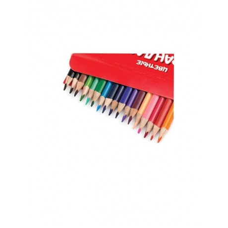 Карандаши цветные ГАММА Мультики, 18 цветов, заточенные, трехгранные, картонная упаковка, 050918_08 - фото 4