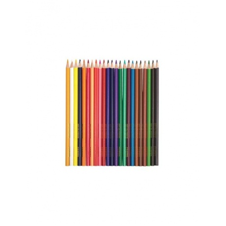 Карандаши цветные ГАММА Мультики, 24 цвета, заточенные, трехгранные, картонная упаковка, 050918_09 - фото 2