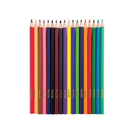 Карандаши цветные ГАММА Классические, 18 цветов, заточенные, шестигранные, картонная упаковка, 050918_03 - фото 2