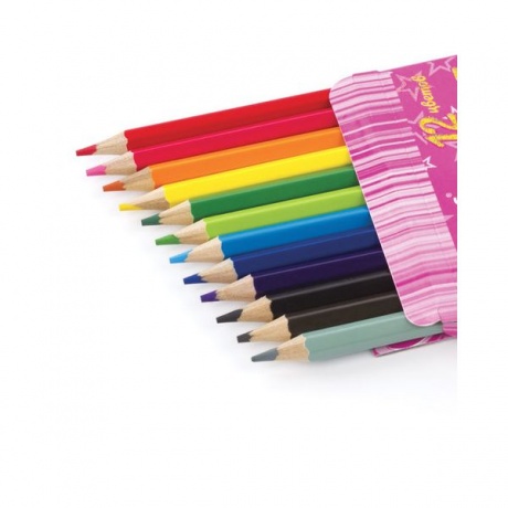 Карандаши цветные акварельные BRAUBERG Pretty Girls, 12 цветов, заточенные, картонная упаковка, 180567 - фото 4