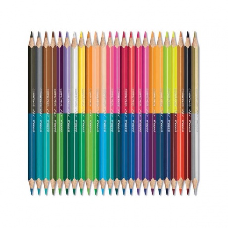 Карандаши двухцветные MAPED (Франция) Color Pep's 24 шт, 48 цв, трехгранные, двусторонние - фото 2