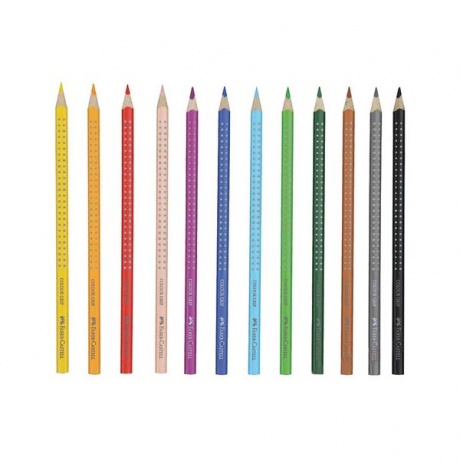 Карандаши цветные FABER-CASTELL Grip, 12 цветов, трехгранные - фото 2