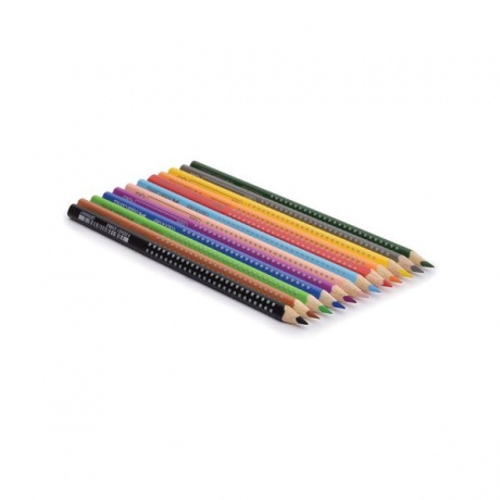 Карандаши цветные FABER-CASTELL Grip, 12 цветов, трехгранные - фото 4