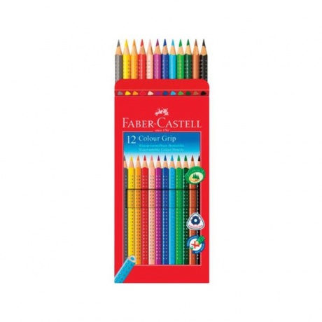 Карандаши цветные FABER-CASTELL Grip, 12 цветов, трехгранные - фото 7