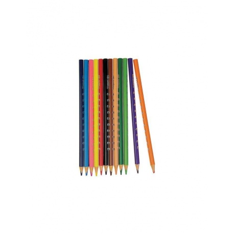 Карандаши цветные MAPED (Франция) Pulse', 12 цв, пластиковые, трехгранные,заточ.,европодве - фото 2