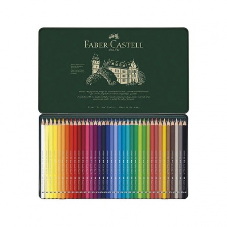 Карандаши цветные акварельные худож. FABER-CASTELL Albrecht Durer, 36 цв, металл. коробка - фото 2