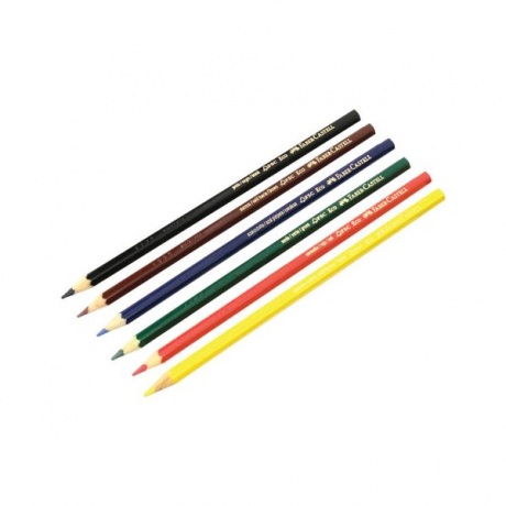 Карандаши цветные FABER-CASTELL, 6 цветов, картонная упаковка с подвесом - фото 2