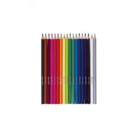 Карандаши цветные акварельные BRAUBERG АКАДЕМИЯ, 18 цветов, шестигранные, высокое качеств - фото 3