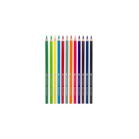 Карандаши цветные акварельные BRAUBERG PREMIUM AQUARELLE, 12 цветов, грифель мягкий 4 мм, 181671 - фото 2