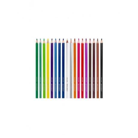 Карандаши цветные BRAUBERG PREMIUM, 18 цветов, трехгранные, грифель мягкий 3,3 мм, 181652 - фото 2
