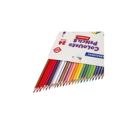 Карандаши цветные BRAUBERG PREMIUM, 24 цвета, шестигранные, грифель мягкий 3,3 мм, 181658 - фото 4