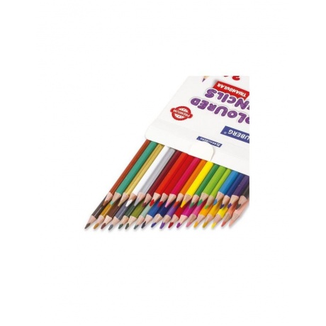 Карандаши цветные BRAUBERG PREMIUM, 36 цветов, трехгранные, грифель мягкий 3,3 мм, 181654 - фото 4