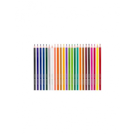 Карандаши цветные пластиковые BRAUBERG PREMIUM, 24 цвета, трехгранные, грифель мягкий 3 мм, 181663 - фото 2