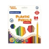 Карандаши цветные пластиковые BRAUBERG PREMIUM, 24 цвета, шестиг...