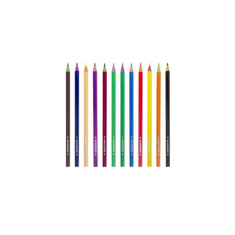 Карандаши цветные ЮНЛАНДИЯ &quot;КАРНАВАЛ&quot;, 12 цветов, пластиковые, заточенные, трехгранный корпус, 181684 - фото 2