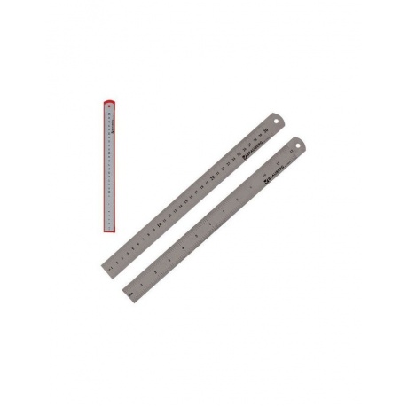 Линейка металлическая 30 см, BRAUBERG, европодвес, 210381, (20 ш...
