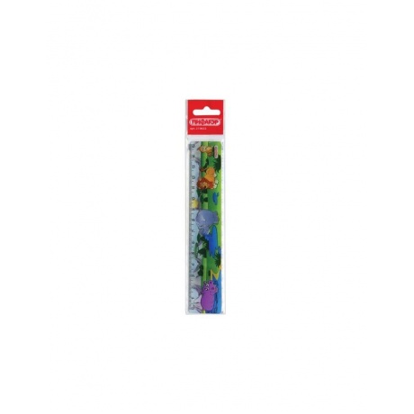 Линейка пластиковая 15 см, ПИФАГОР Сафари, цветная печать, с волнистым краем, европодвес, 210632, (30 шт.) - фото 2