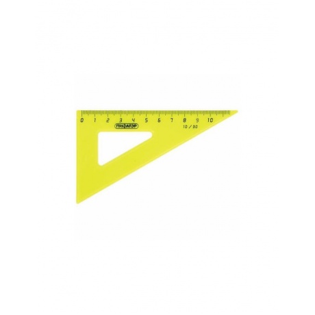 Набор чертежный малый ПИФАГОР (линейка 16 см, 2 треугольника, транспортир), неоновый, европодвес, 210625, (15 шт.) - фото 4