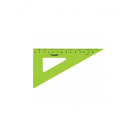 Набор чертежный средний ПИФАГОР (линейка 20 см, 2 треугольника, транспортир), прозрачный, неоновый, пакет, 210626, (12 шт.) - фото 7