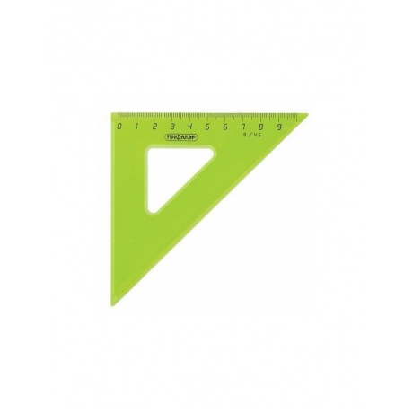 Набор чертежный средний ПИФАГОР (линейка 20 см, 2 треугольника, транспортир), прозрачный, неоновый, пакет, 210626, (12 шт.) - фото 10