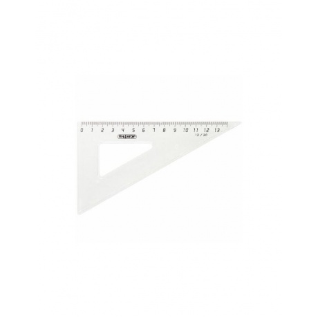 Набор чертежный средний ПИФАГОР (линейка 20 см, 2 треугольника, транспортир), прозрачный, бесцветный, пакет, 210627, (12 шт.) - фото 4